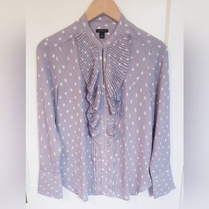 Ann Taylor XS long sleeve ruffle shirt